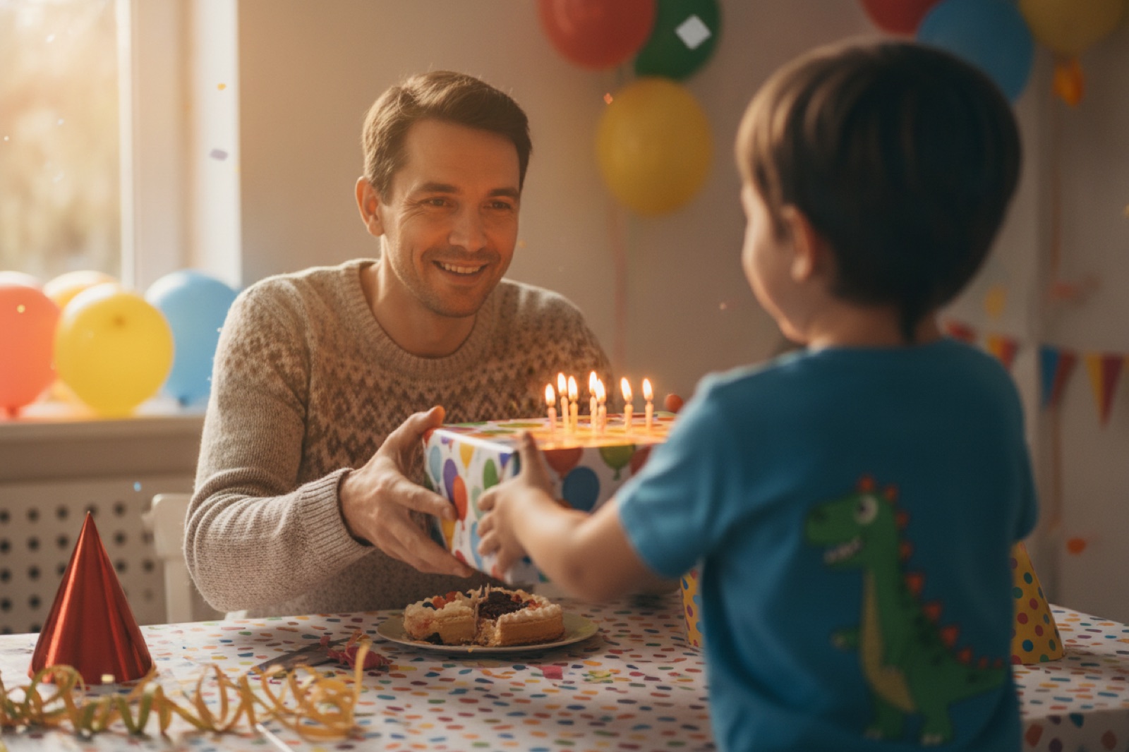 Geschenk-Moment: Kind von Freunden